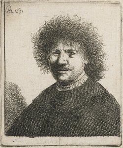Autoritratto con mantello e colletto piatto, 1630-31 da Rembrandt van Rijn